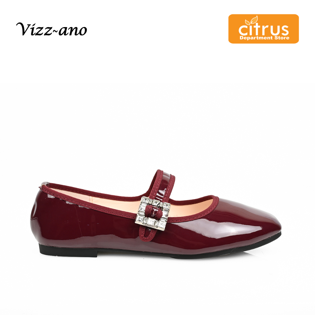 Vizzano XL24417 Sepatu Wanita Flat Shoes Kerja - Maroon Hitam Beige