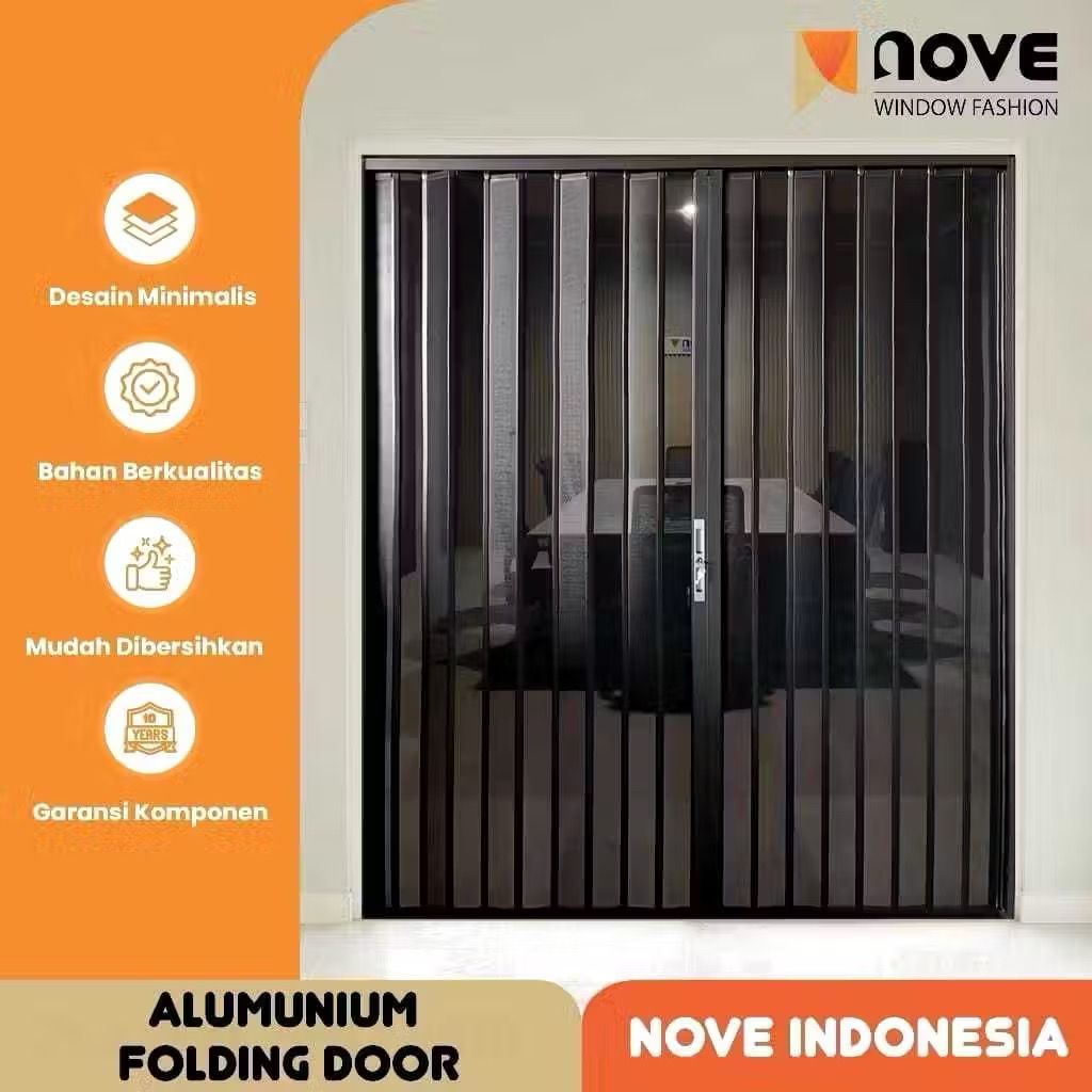 TBNS - Nove Set Aluflex Alumunium Folding Door - Pintu Lipat Alumunium - Pintu Sliding Lipat Alumini