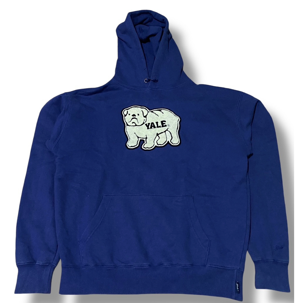 YALE Hoodie Campus Official Yale University Bordir Towell Biru Preloved