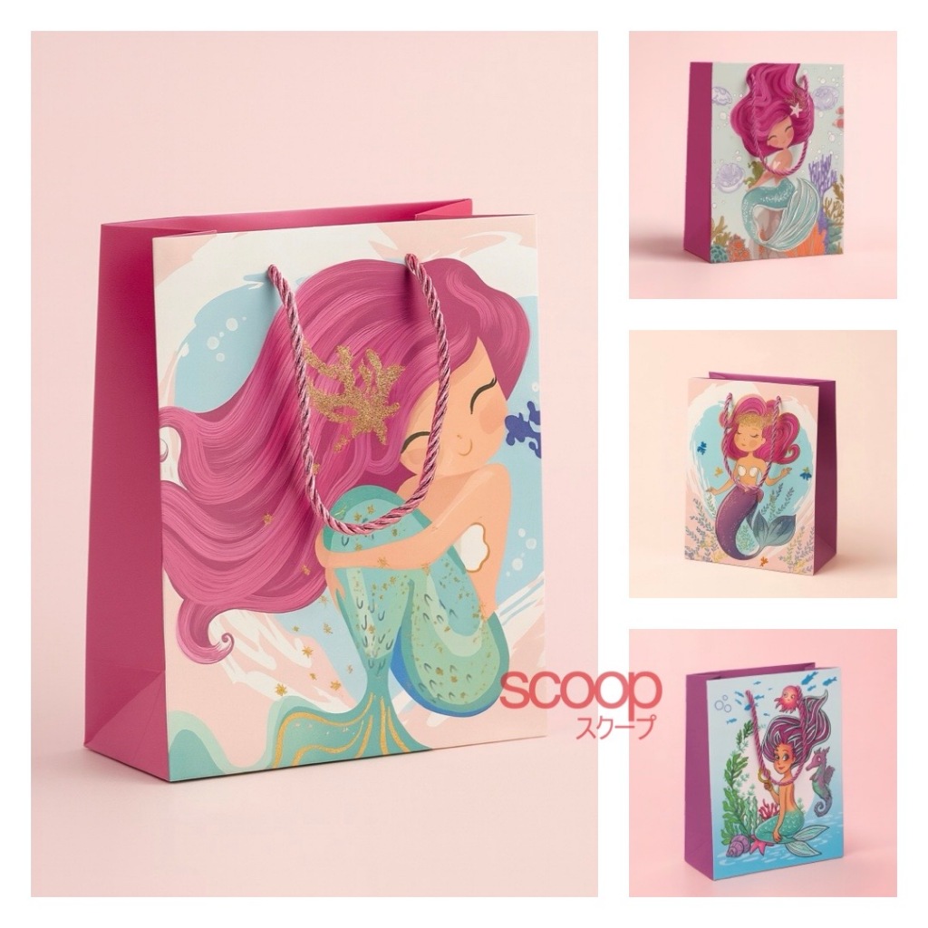 

W! Accessories Paper Bag Kantong Kertas Mermaid Pink 74050100