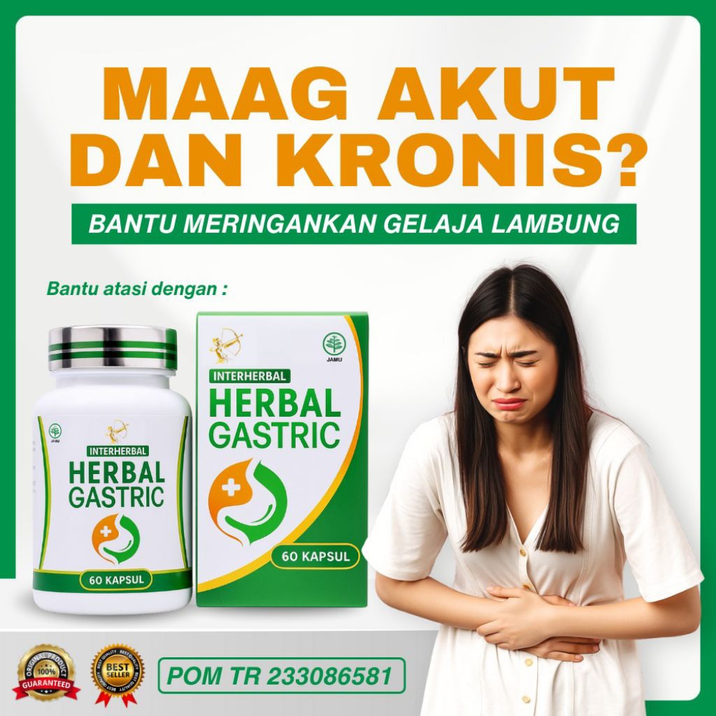 Herbal Gastric Obat Herbal Ampuh Mengatasi Asam Lambung Maag Kronis Gerd Obat Kapsul Herbal Ampuh Ob