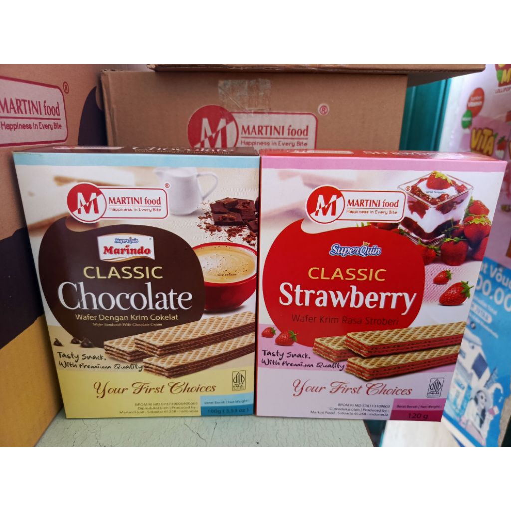

Marindo wafer classic 120gr kartonan isi 24 box