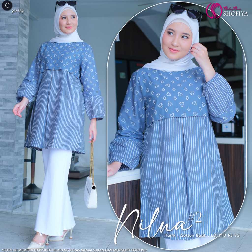 Nilna Tunik Original Shofiya Cotton Batik