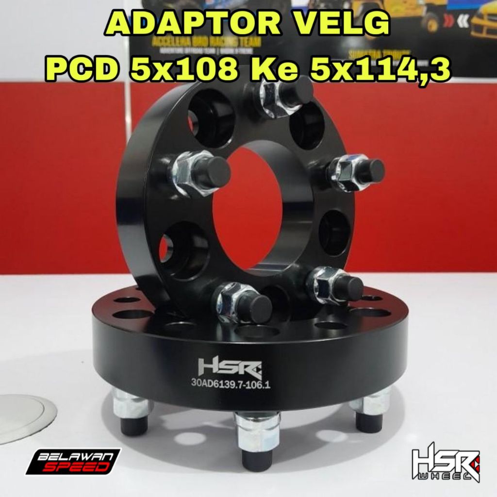 adaptor velg mobil pcd 5x108 ke pcd 5x114.3 tebal 2,5cm untuk mobil chery J6 chery tiggo omoda volvo
