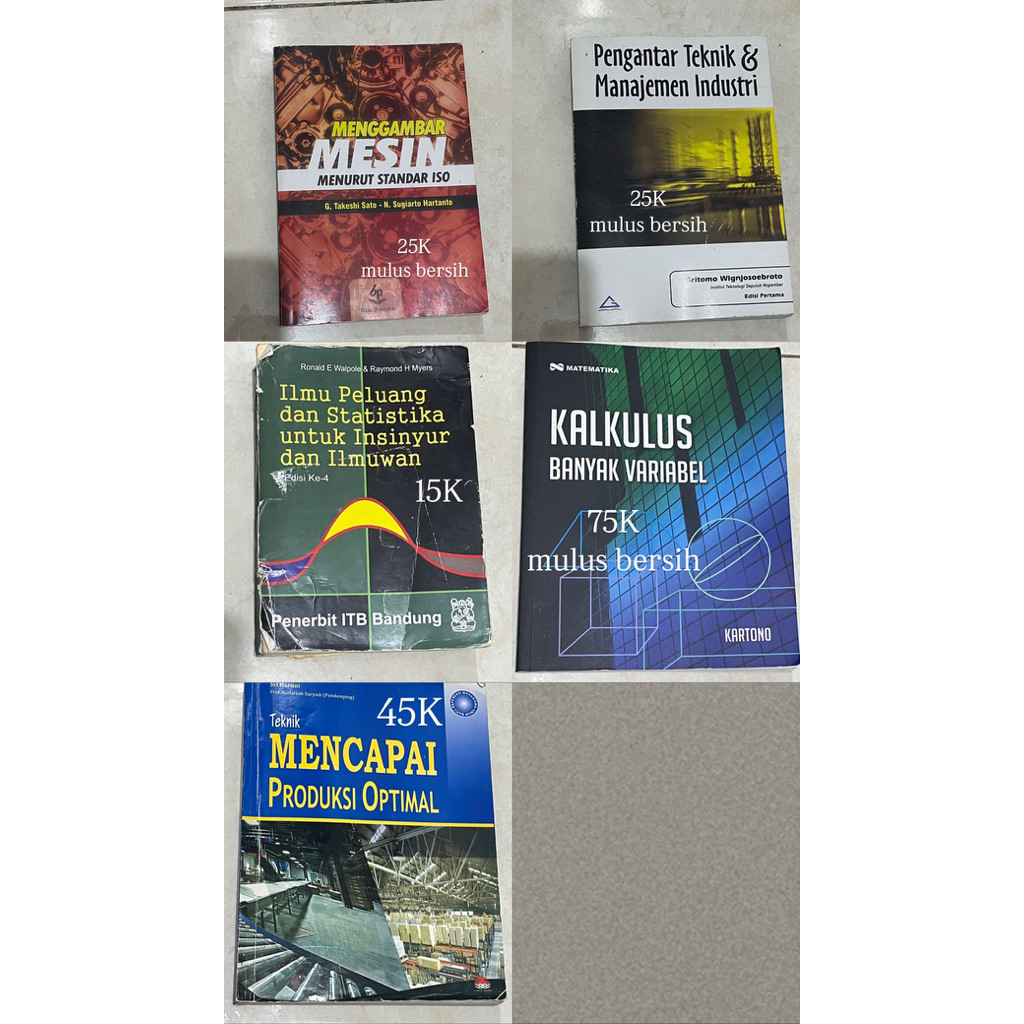 preloved buku-buku Teknik Industri