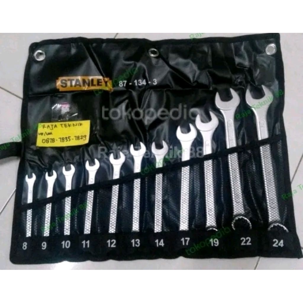 kunci ring pas Stanley STN 87-134-3 11pcs 8-24mm Stanley merek STANLEY /STANLEY 11PCS 8-24mm stanley