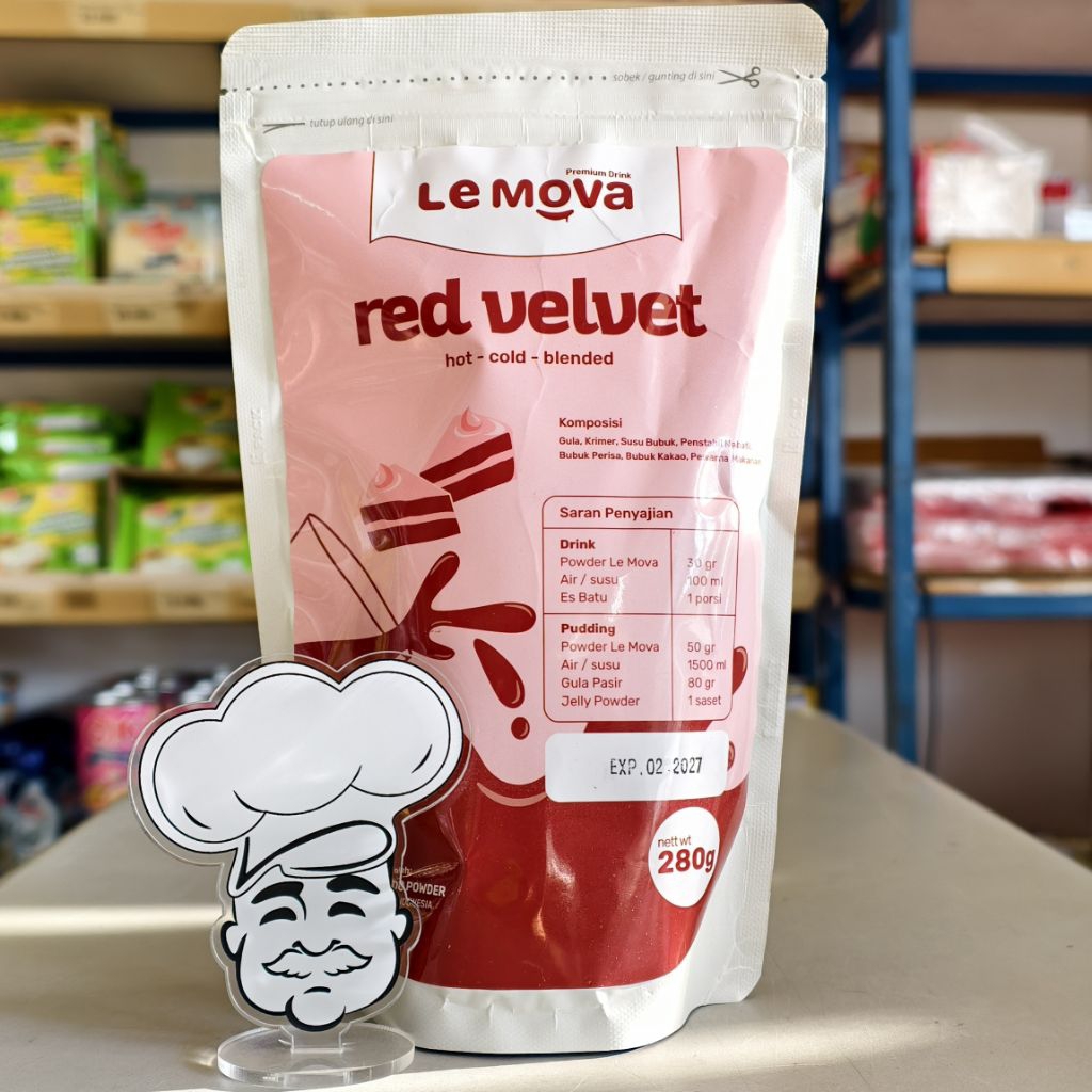 

Le Mova Redvelvet Powder Drink 280Gr / Powder Drink Redvelvet 280Gr / Bubuk Minuman Redvelvet 280Gr