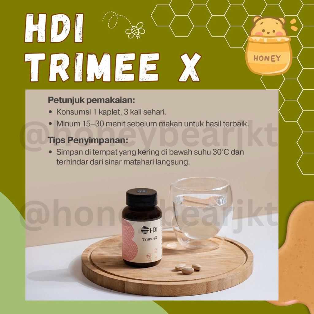 HDI Trimee X Suplemen Herbal Diet & Kontrol Berat Badan / HDI Bone & Joint Health Vitamin Kalsium & 