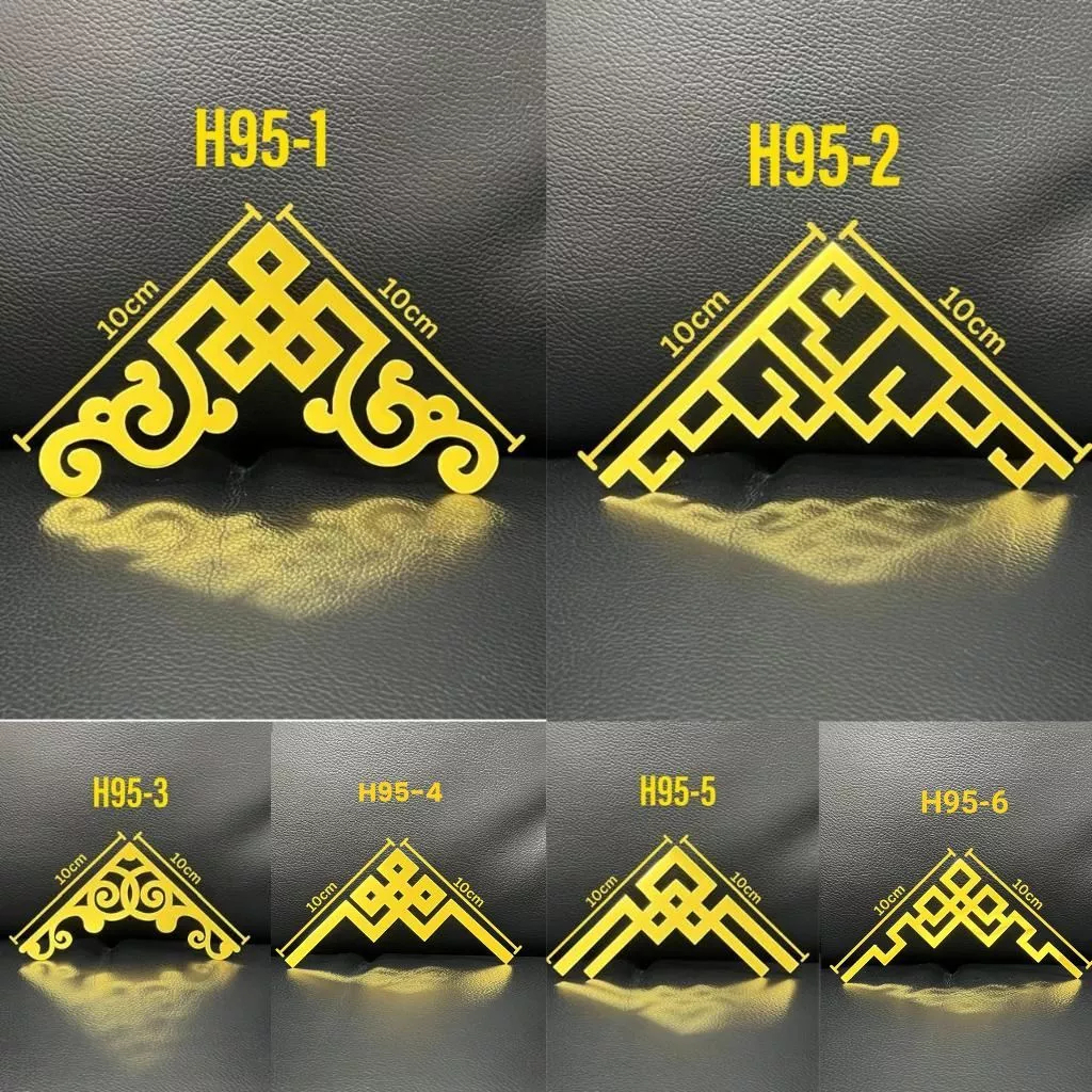 WD List Gold Mirror Stiker Dinding Dekorasi Sudut Siku Wall Sticker Dekorasi Motif Strip Ornamen Dek