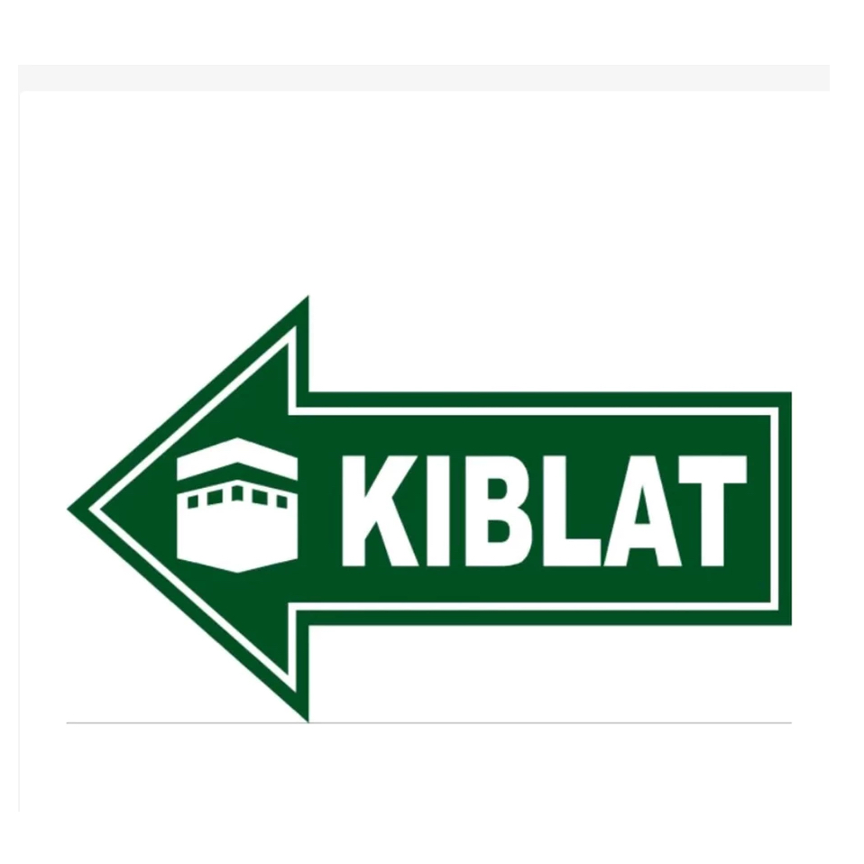 

STIKER ARAH KIBLAT KIRI 6,5x11 cm STICKER WATERPROOF QIBLA FW