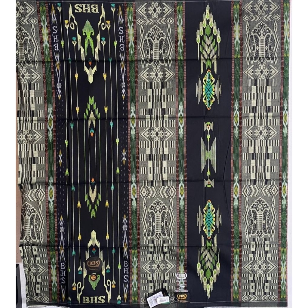 sarung bhs masterpiece gold motif JIB Warna Hitam Hijau