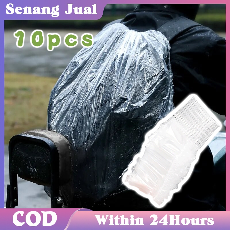 10Pcs Raincoat Tas Cover Tas Mantel Hujan Jas Hujan Tas Ransel Tas Sarung