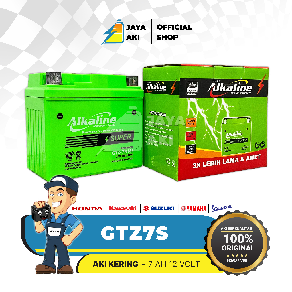 Aki Motor Alkaline GTZ7S 12V 7Ah Yamaha NMAX