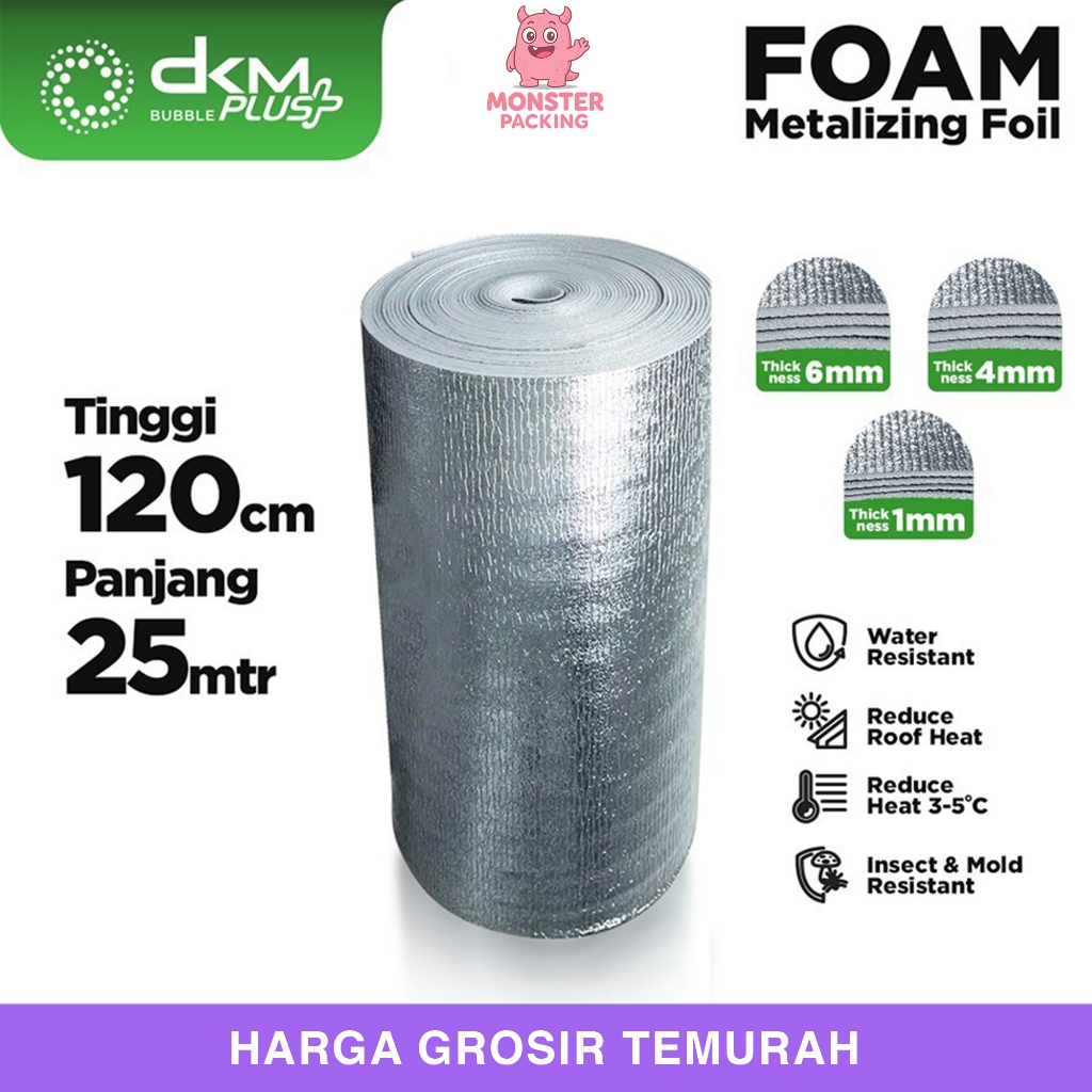 Alumunium foil thermal foam metalizing foil peredam panas atap roll