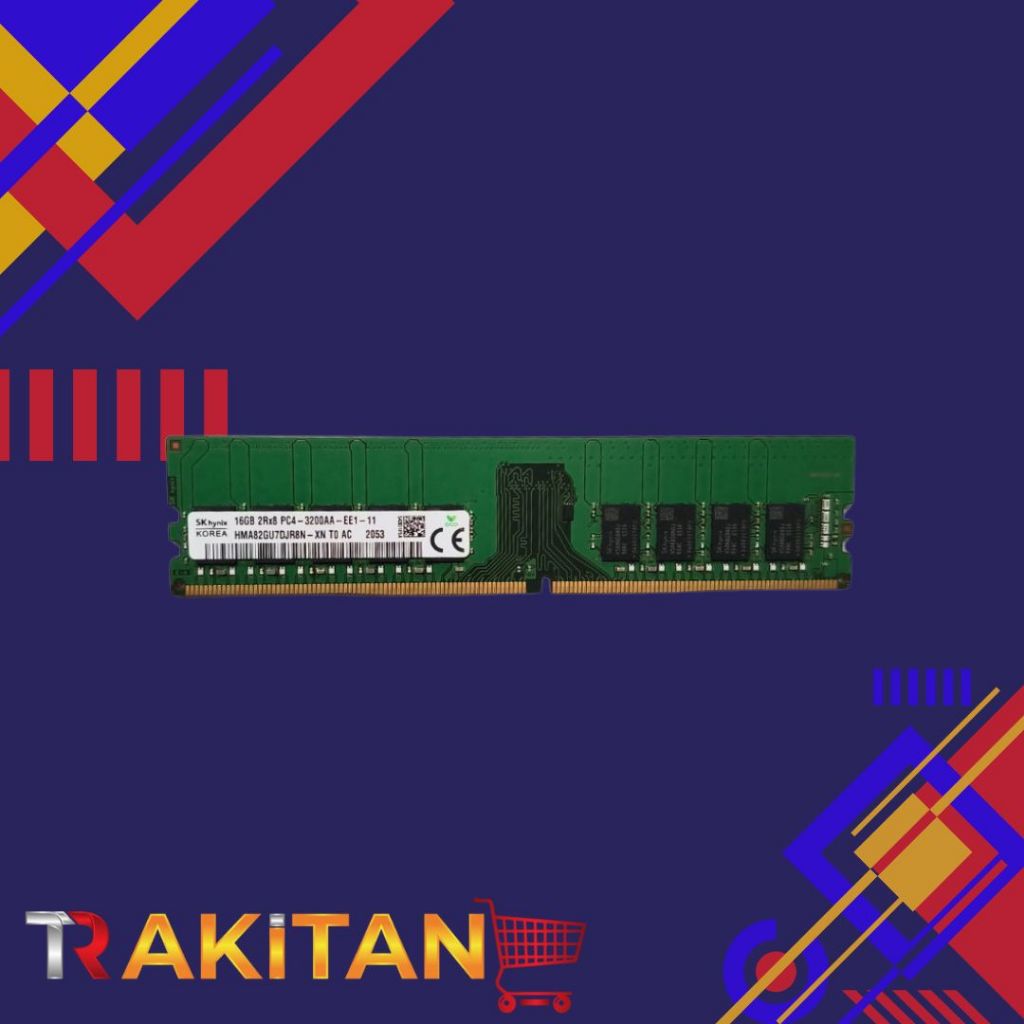 SkHynix Memory 16GB 2RX8 PC4-3200A SERVER - SkHynix HMA82GU7DJR8N-XN