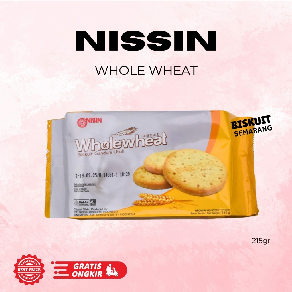 

Nissin Whole Wheat 215gr Biskuit Gandum Utuh Nissin Biscuit
