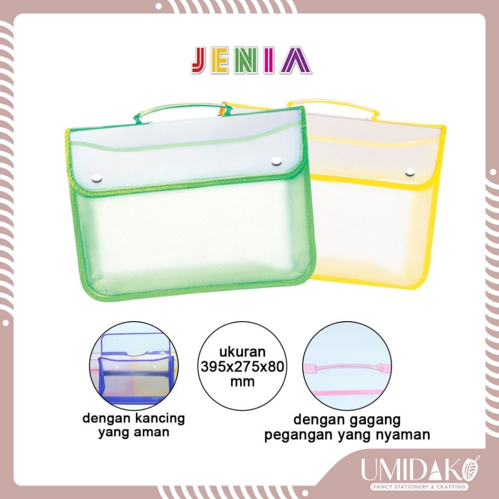 

[UMIDAKO] MAP PLASTIK JARING KANCING / MAP JARING KANCING JENIA / FOLIO JENIA