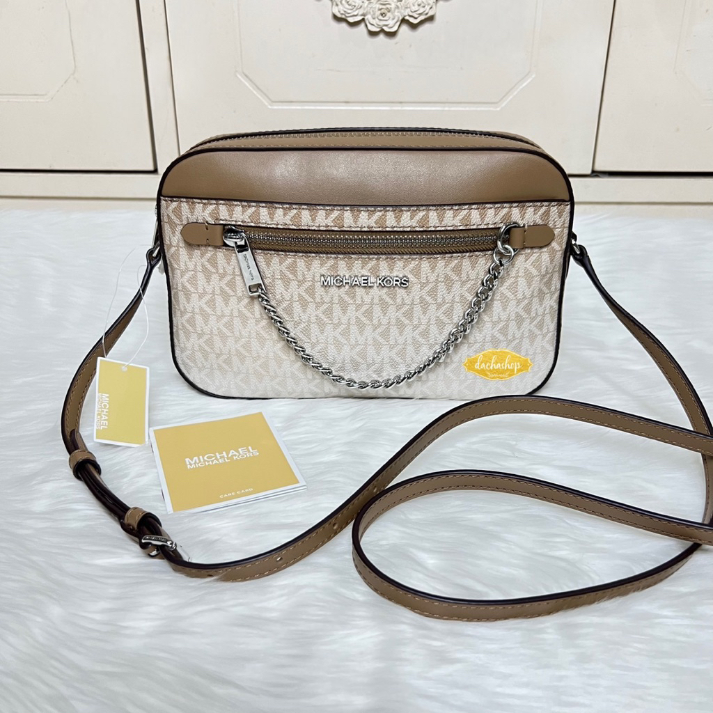 MK Jet Set Item Large EW Zip Chain Crossbody Husk