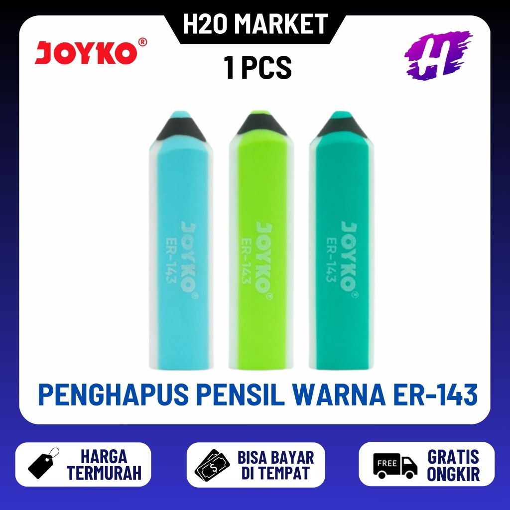

❤️H2O❤️ Penghapus Pensil Warna Joyko ER-143 Eraser Pencil Colors