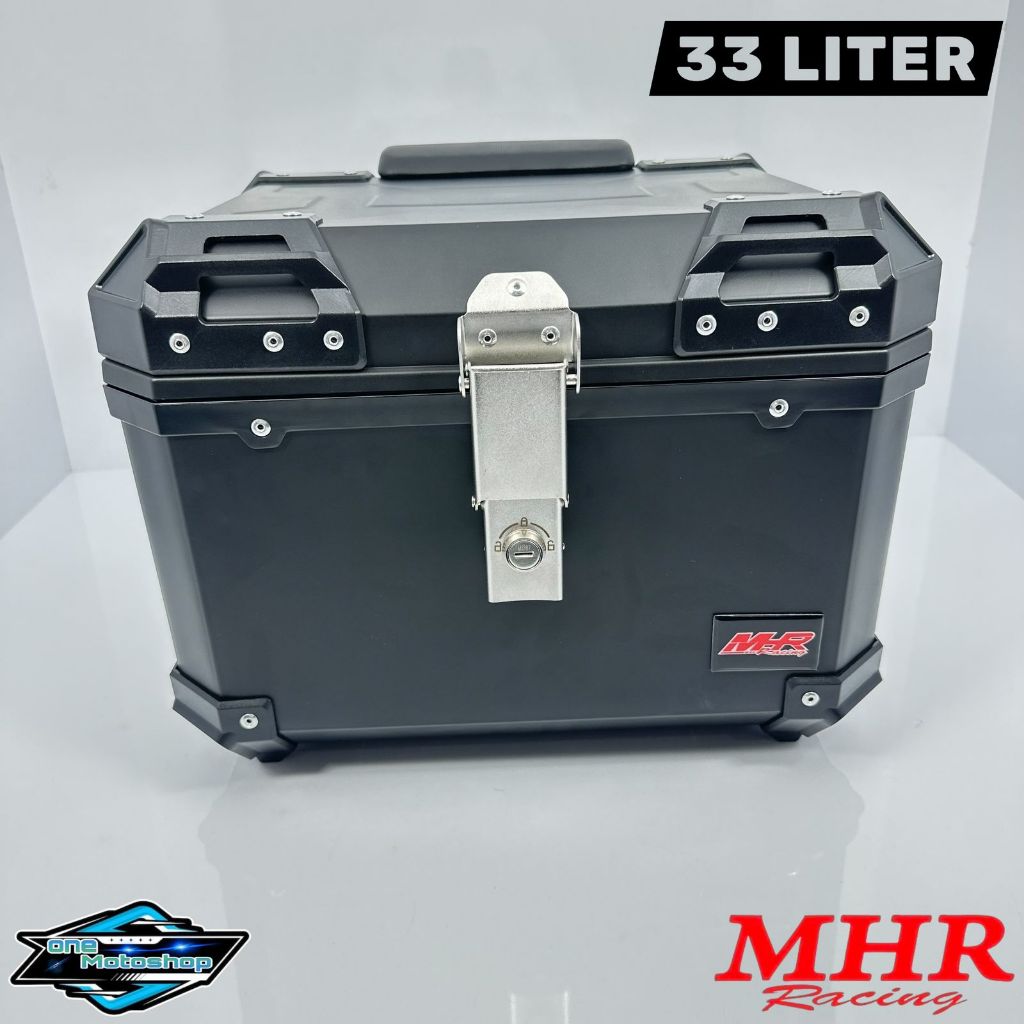 TOP BOX/BOX Bagasi Motor MHR Racing 33 LITER BLACK UNIVERSAL For Honda/Yamaha/CB X/CB R/MEGA PRO/VER