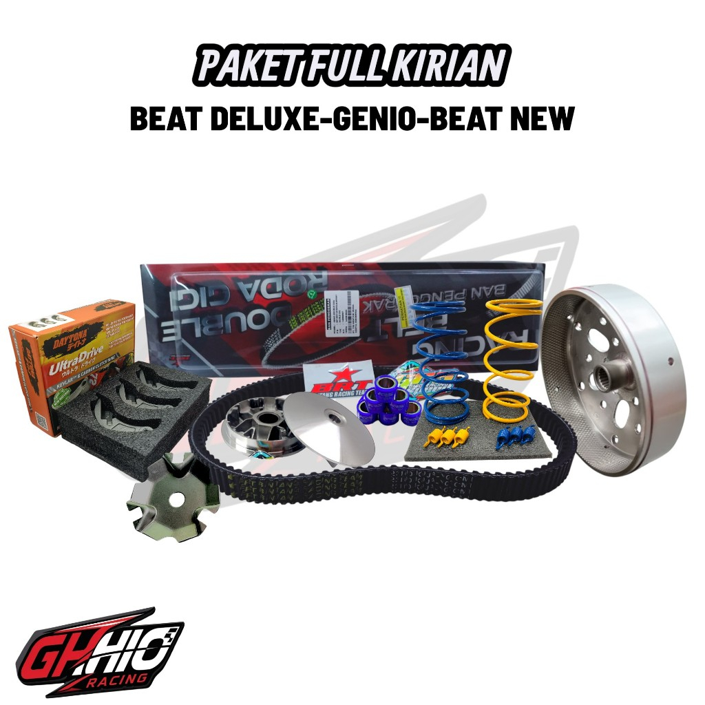 PAKET KIRIAN BEAT DELUXE-GENIO-BEAT NEW KOJ/KOJA UPDATE KIRIAN BUBUT DERAJAT MOTORCYCLE