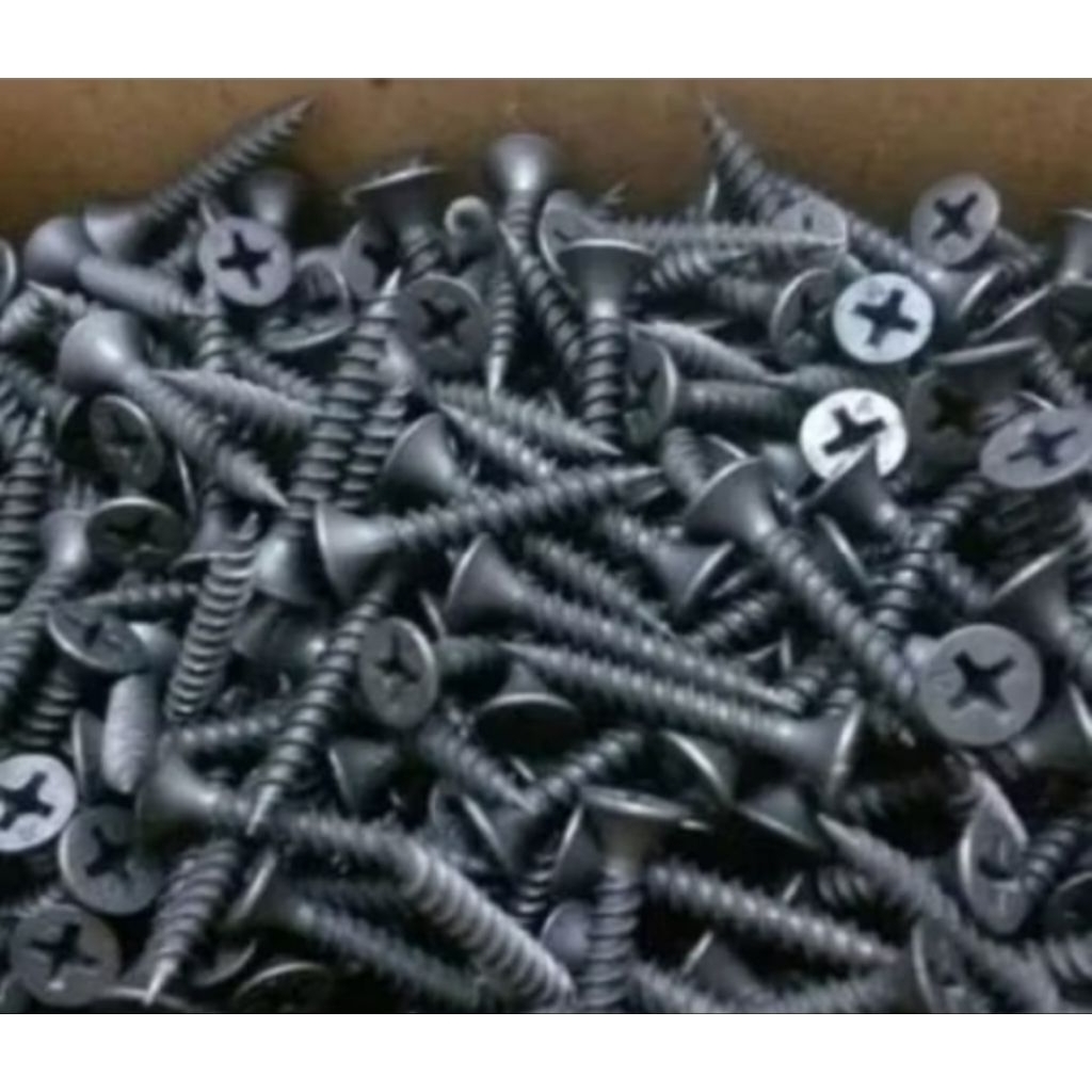 Skrup/screw 1 dus gypsum 1kg ukuran 6x1