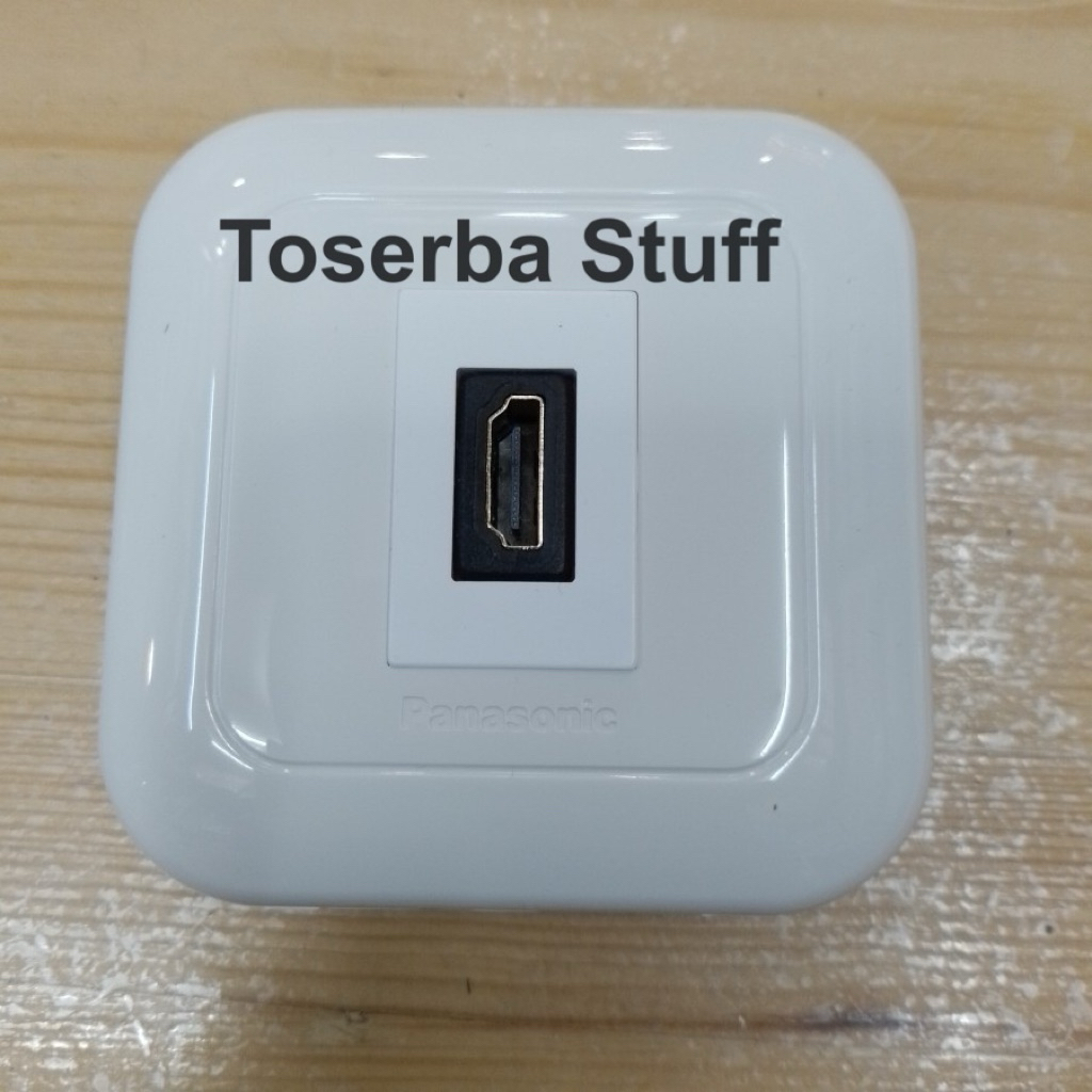 Outlet HDMI Panasonic White Putih Tanpa Kabel / Port Outlet HDMI Panasonic Wide Series