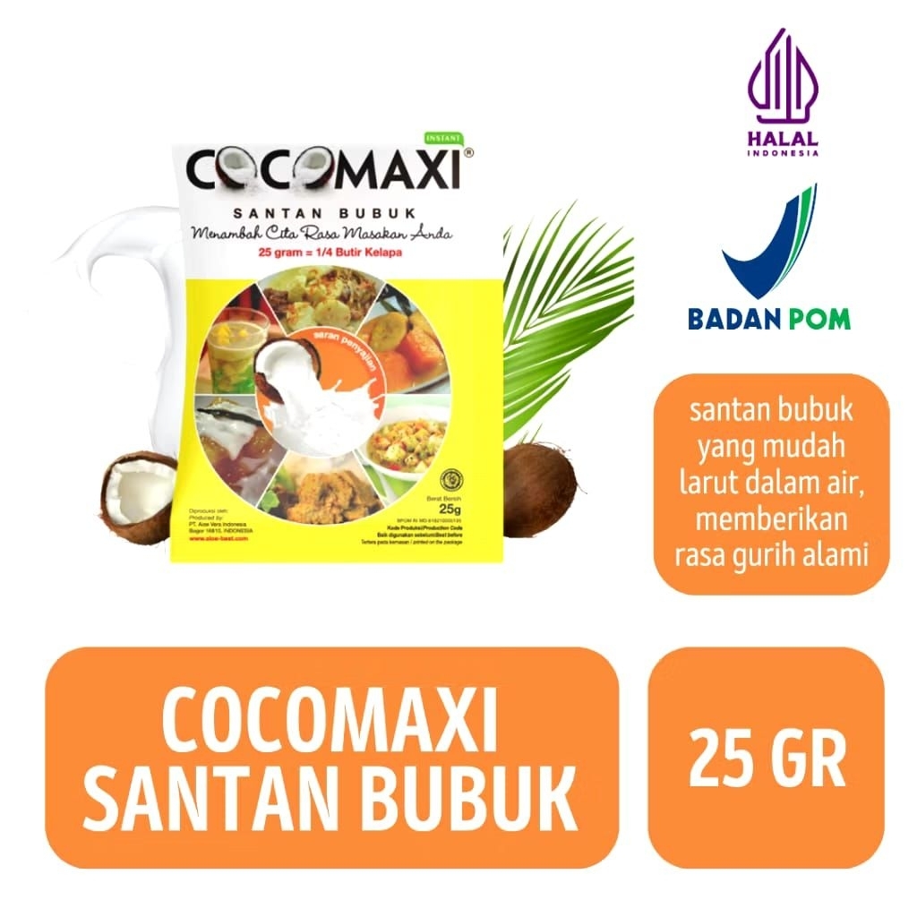 

Cocomaxi Santan Bubuk 25gr 1 Renceng Isi 10 Sachet