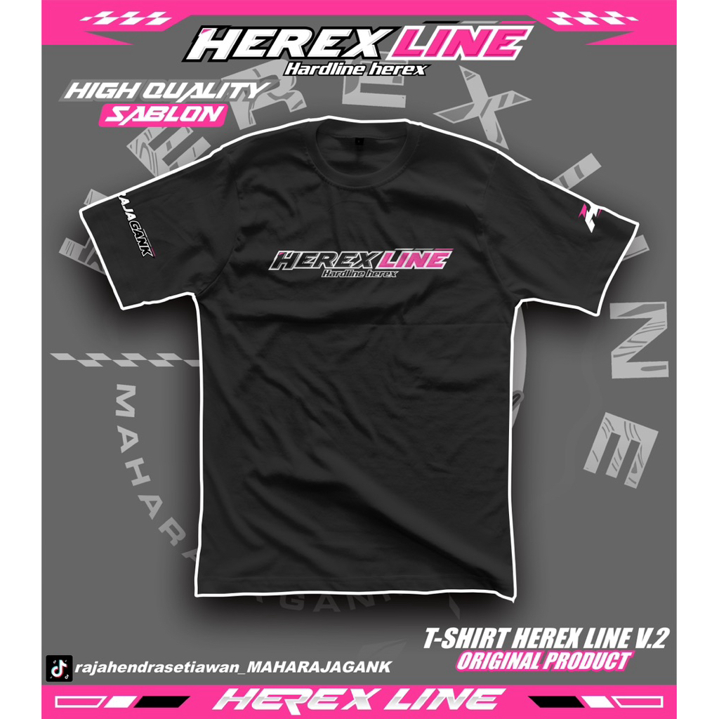 T-Shirt HEREX LINE V2 | Maharaja Gank | Kaos Racing | Kaos Herex | Baju Balap