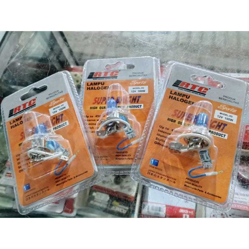 TURBO KILAT II LAMPU TEMBAK H3 COOL BLUE 12V 100W Lampu Bohlam Halogen H3 Xenon 12 Volt 100 55 Watt 