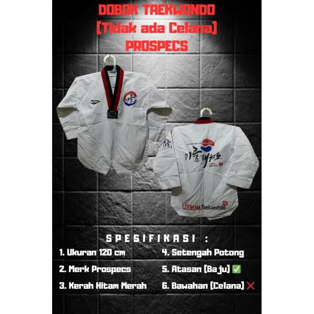 dobok taekwondo/atasan taekwondo/taekwondo dobok atasan