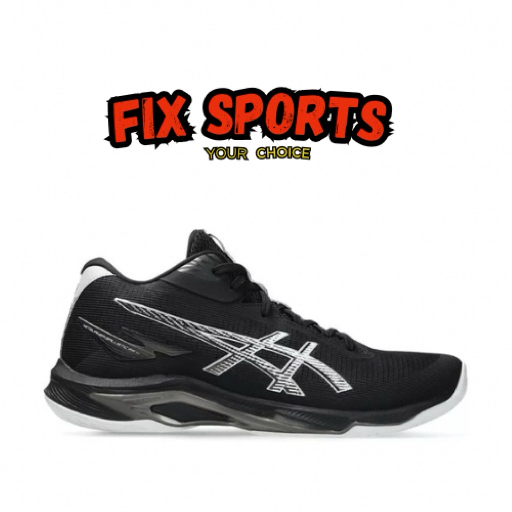 Sepatu Voli Pria Asics Netburner Ballistic FF MT 4 Black White 151A09001