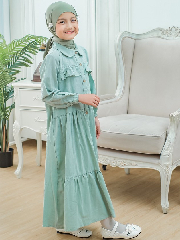 Gamis Anak Perempuan Viral Mewah Gamis Anak Perempuan Simple Terbaru Favorit Gaun Cewek Trendy Terla