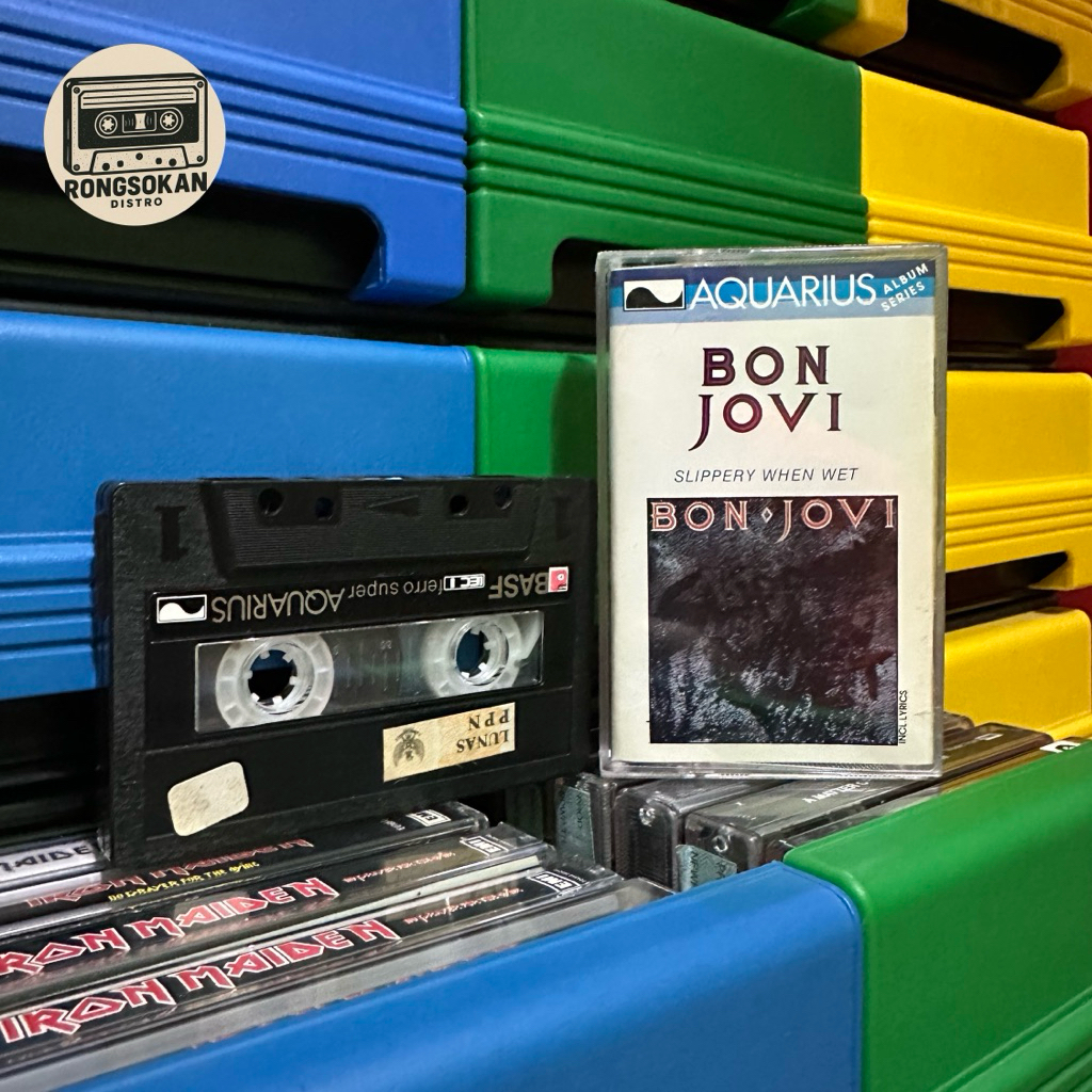 Kaset Pita BON JOVI SLIPPERY WHEN WET (REKAMAN AQUARIUS)