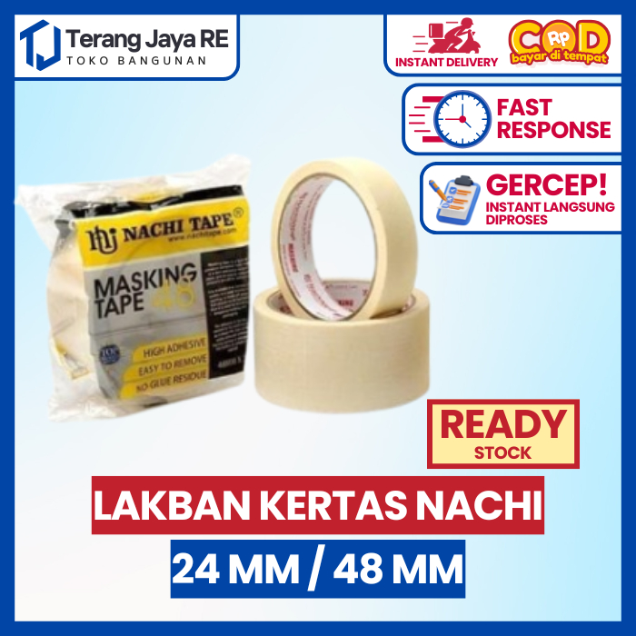 

Lakban Kertas Masking Tape Nachi 24mm / 48mm