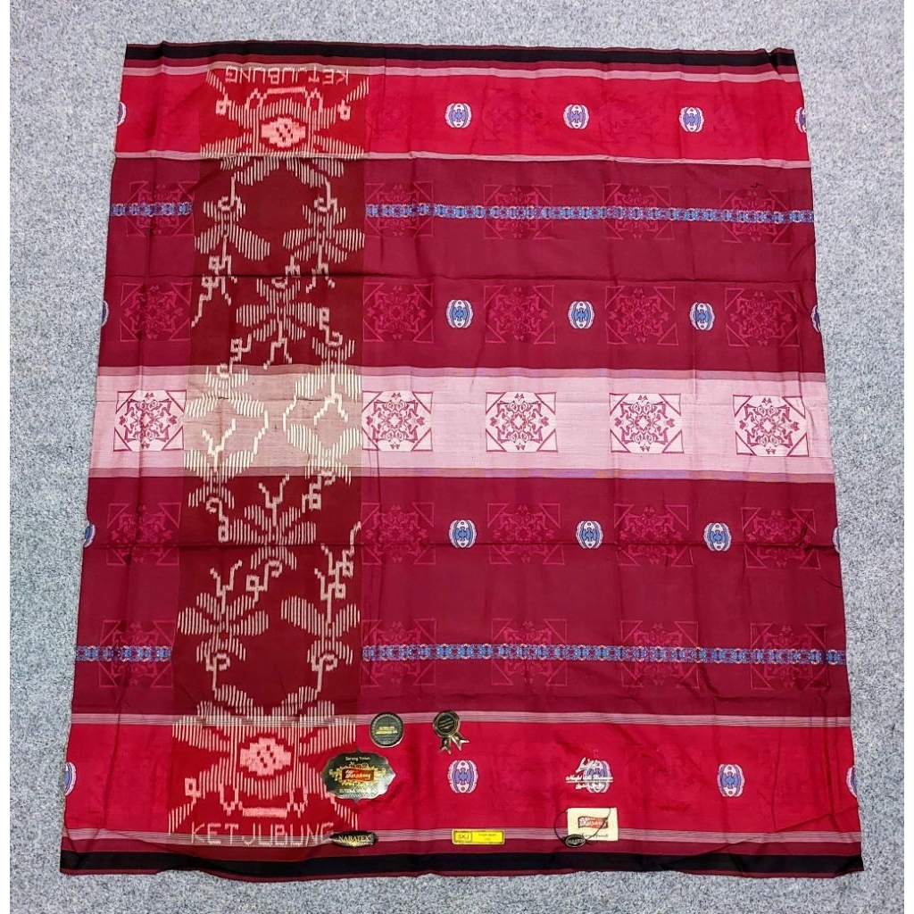 Sarung Ketjubung SKJ Gold Lawas Sutra Spunsilk Mercerized Songket Jaquard ATBM Limited (Bisa COD)