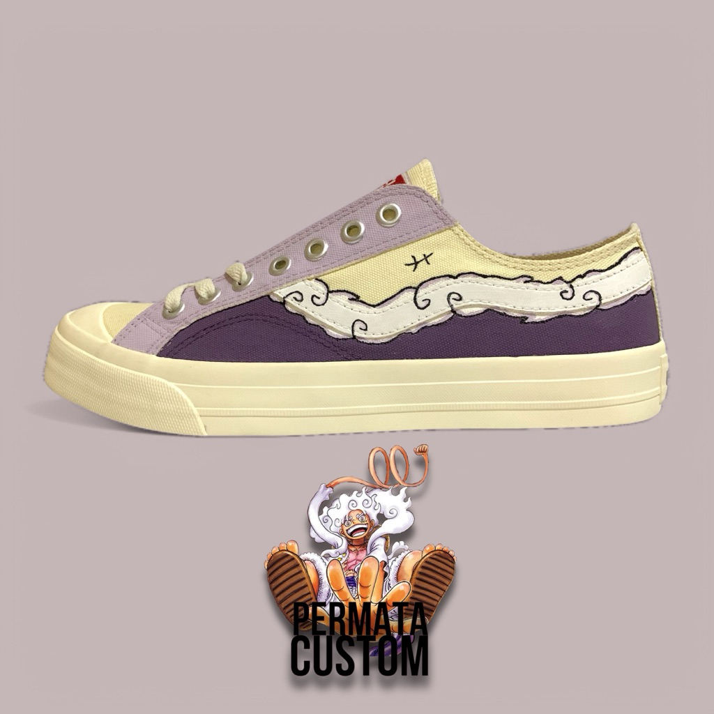 ventela x luffy gear 5 - ventela custom - sepatu ventela - sepatu custom