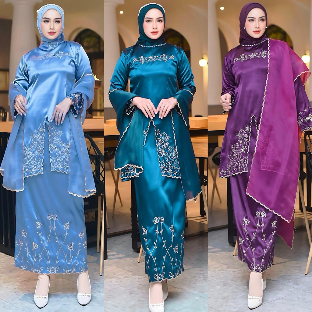 SET TUNIK SELENDANG REMBULAN/KEBAYA MODERN/TUNIK SILK/SET TUNIK/KEBAYA WISUDA/KEBAYA PESTA/KEBAYA BO