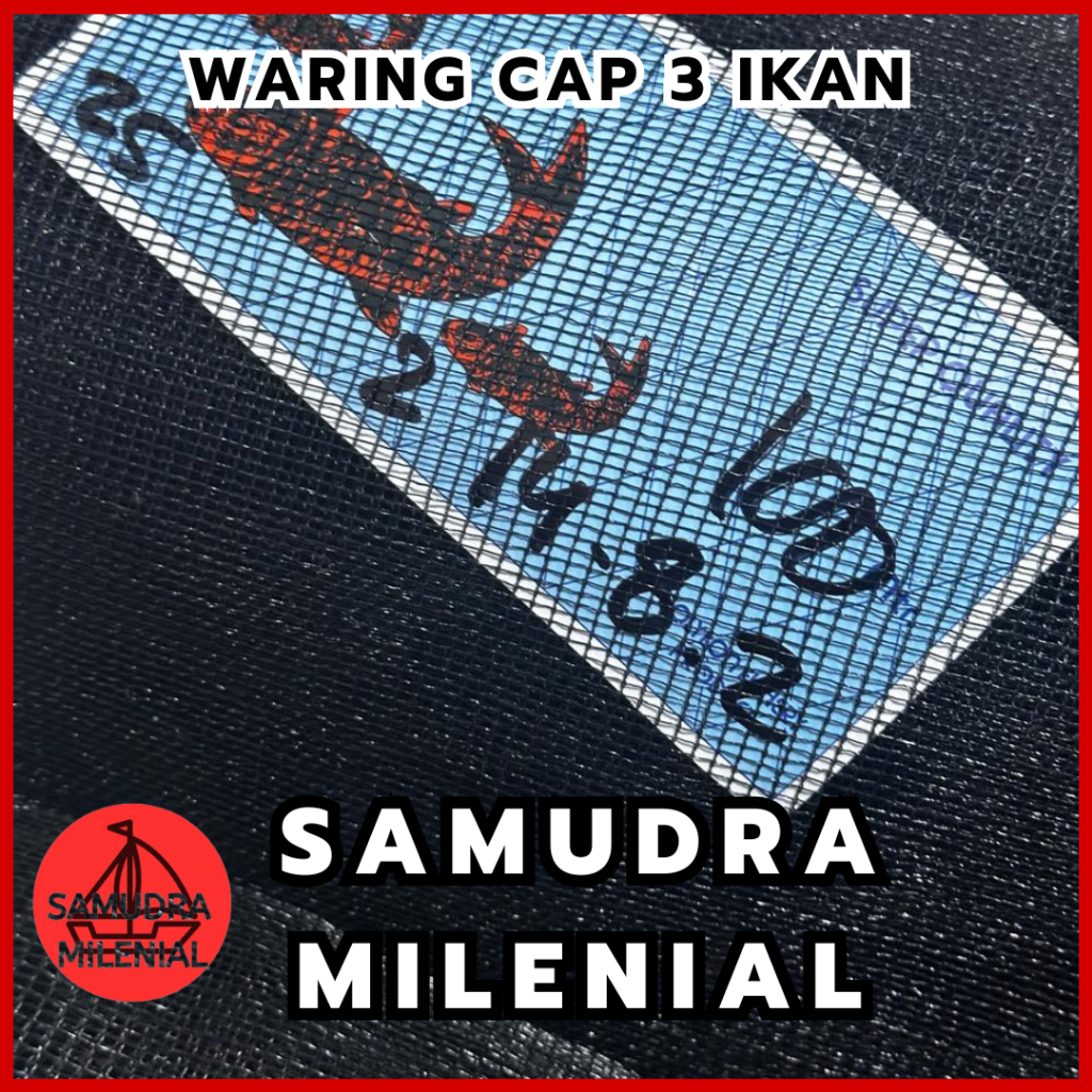 Waring Hitam CAP 3 IKAN 1,2 x 100