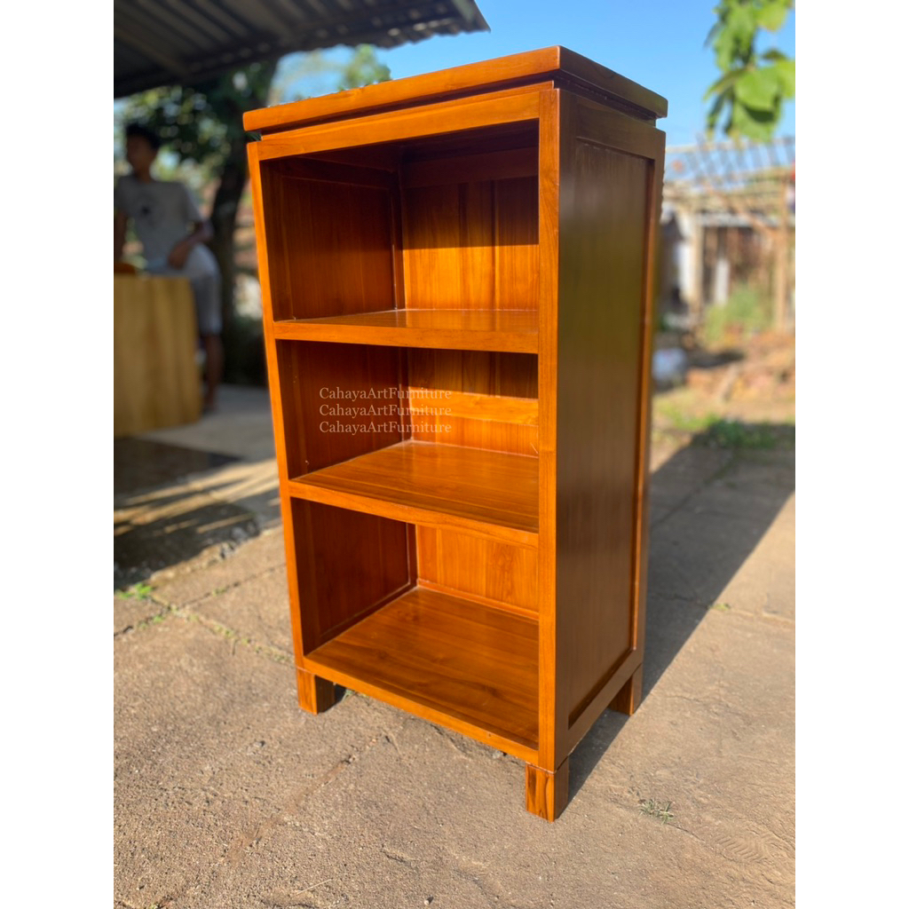 Rak buku Minimalis kayu jati , Rak Piring minimalis kayu jati , Rak serbaguna