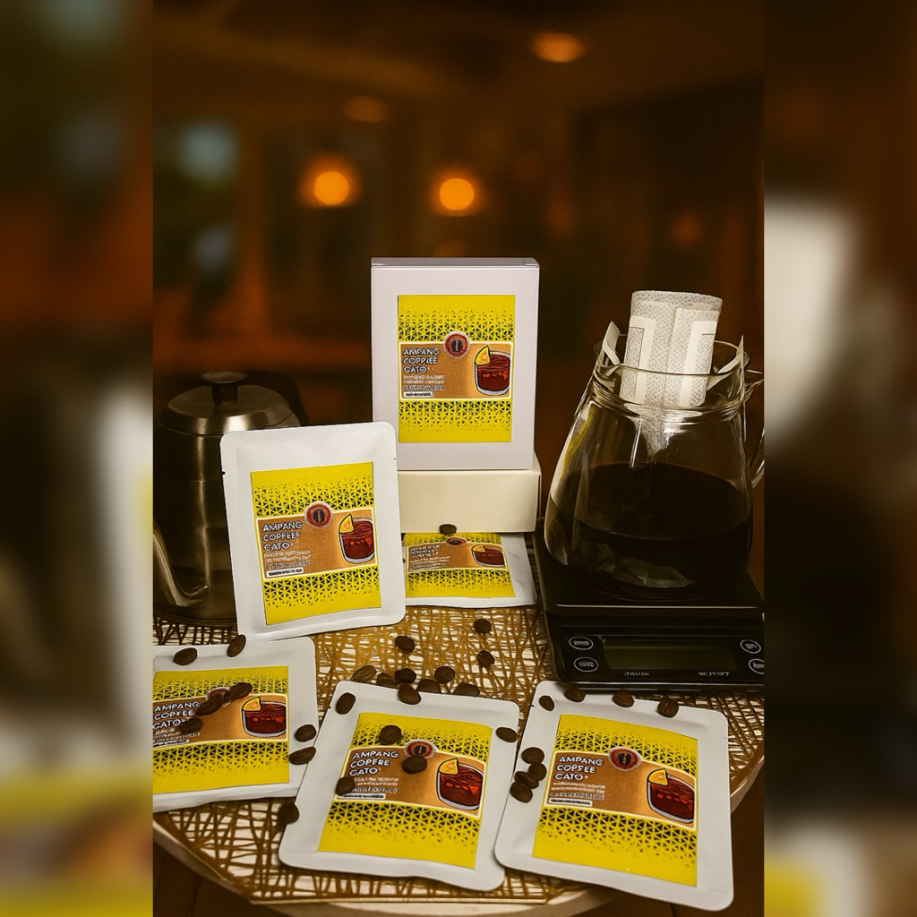 

DRIP BAG COFFEE ARABIKA GAYO SPECIALTY 1 Box isi 5 Pcs, By AMPANG COFFEE GAYO