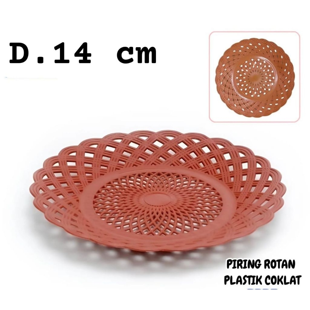 (1 lusin)PIRING ROTAN PLASTIK/PIRING AYAM GEPREK/PIRING PECEL LELE/PIRING UNTUK ACARA