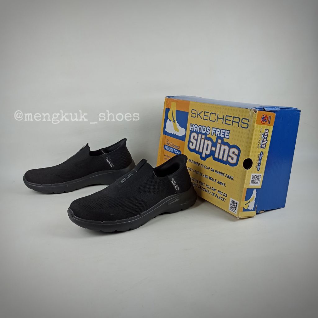 Sneakers Slip On Skechers Go Walk 6 EASY ON BNIB Original size 45 - SEPATU SLIP ON FLIP TANPA TALI G