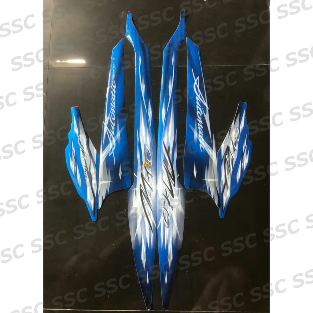 STRIPING STIKER MIO SMILE 2009 BIRU