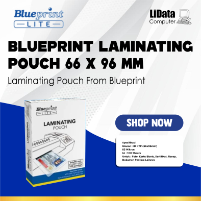 

Plastik Laminating Film BLUEPRINT Lite ID KTP - isi 100