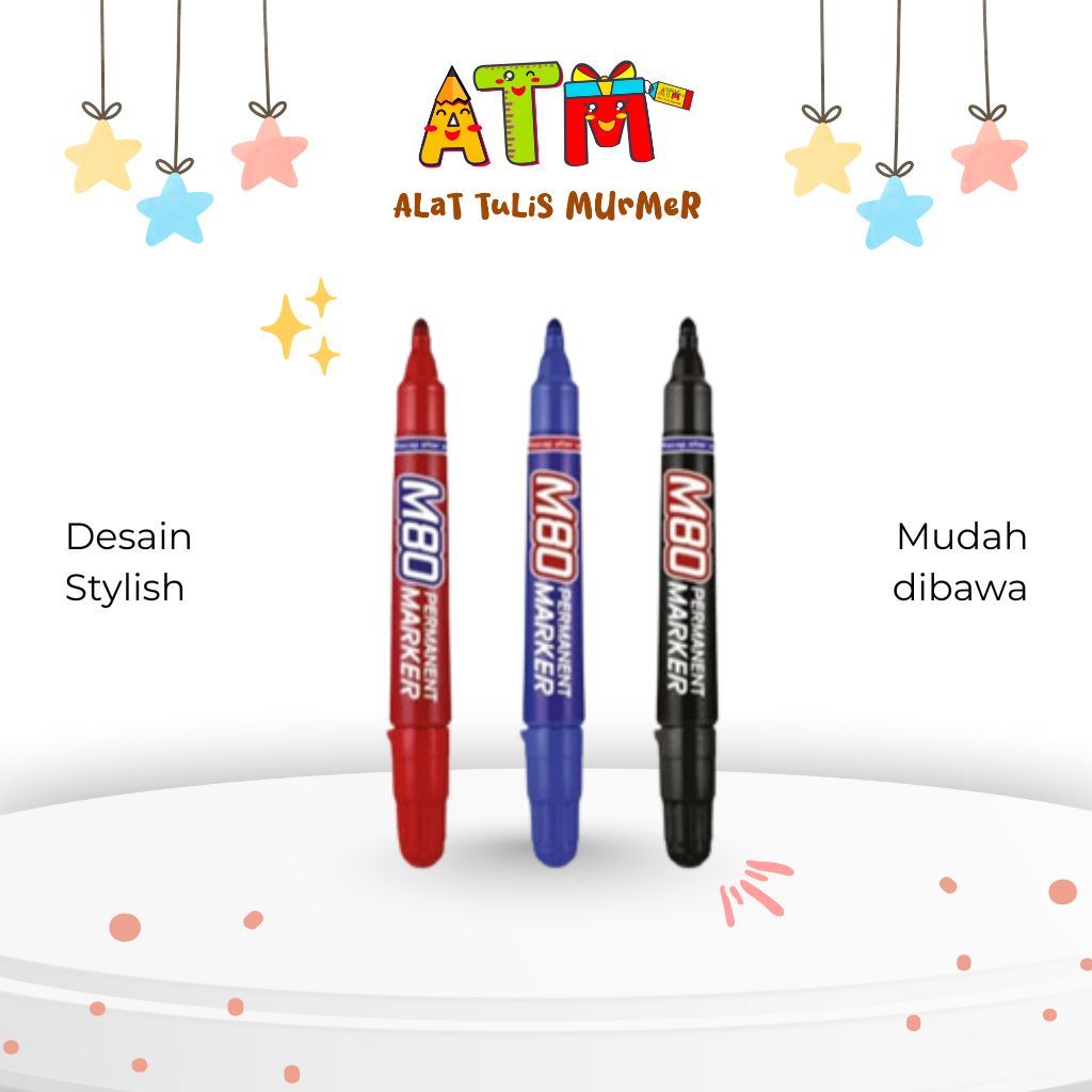 

Spidol/Marker/Permanent Marker/Zebra M-80 Permanent Marker – Spidol Permanen Tinta Tajam & Tahan Lama