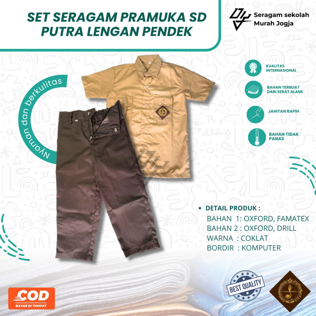 SET SERAGAM PRAMUKA SD | SET SERAGAM PRAMUKA SD PUTRA | SET SERAGAM PRAMUKA PUTRA SD MURAH