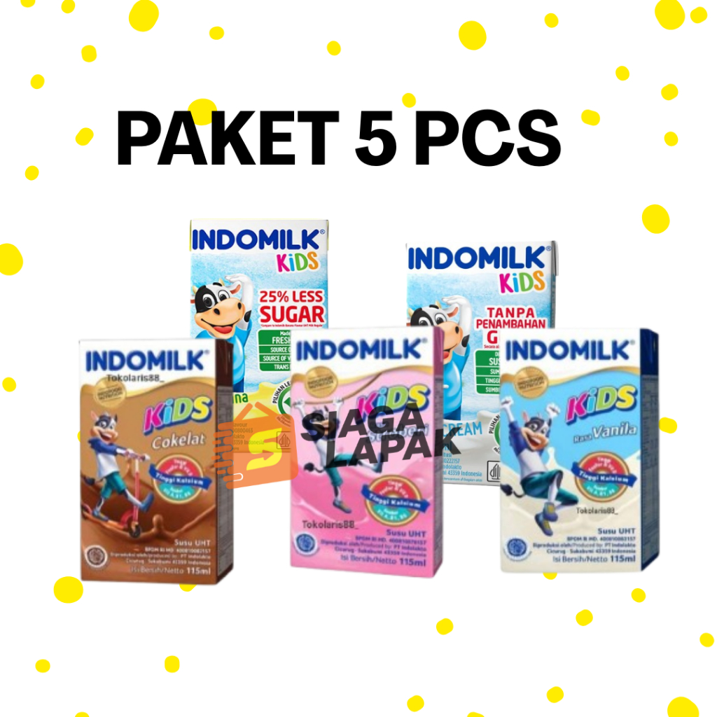 

PAKET 5 PCS Indomilk Kids Susu UHT Rasa All Varian [BELI BANYAK LEBIH MURAH]