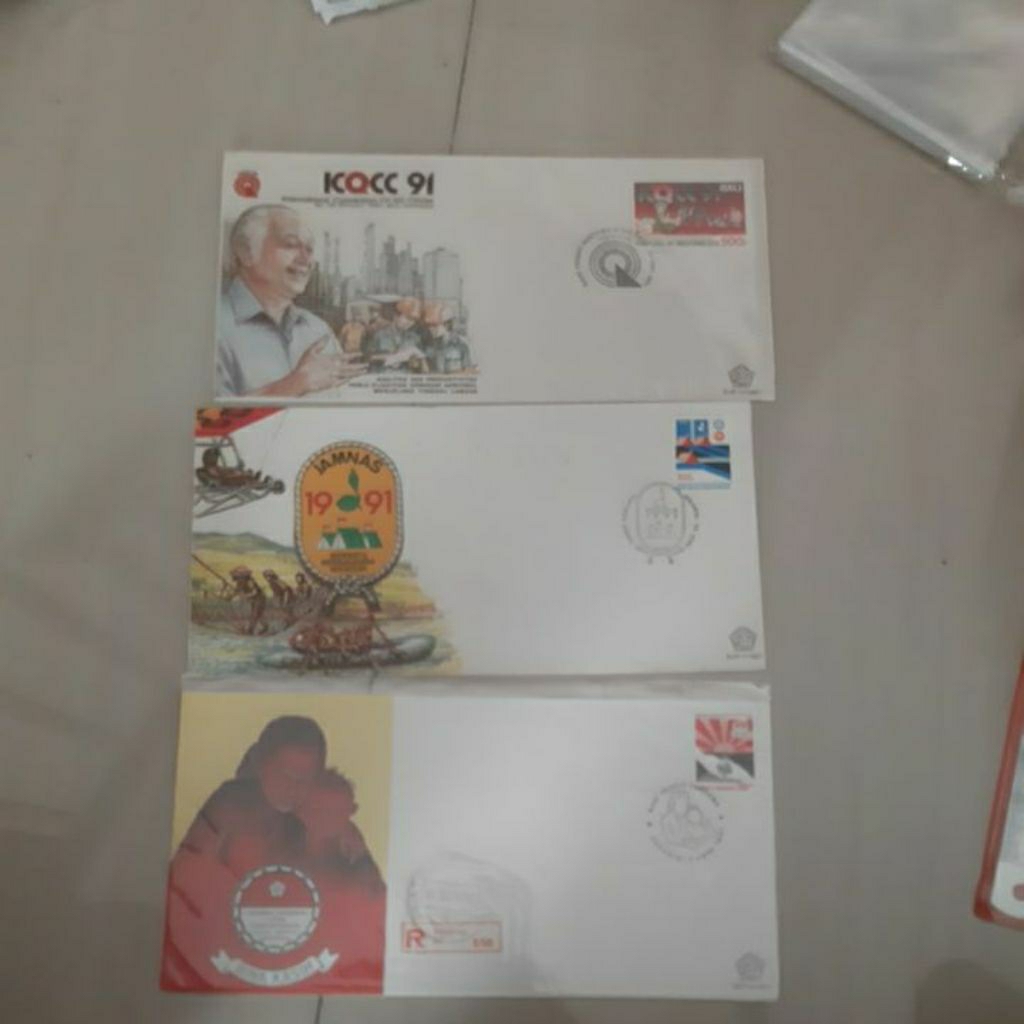 

Perangko SHP 1991 set 3 sampul perangko