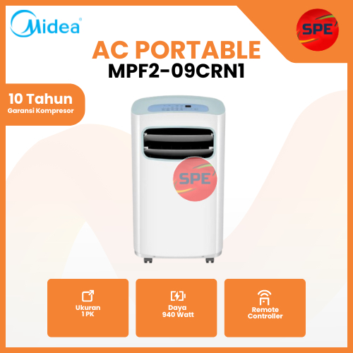 AC PORTABLE 1 PK MIDEA MPF2-09CRN1 GARANSI RESMI (MEDAN)
